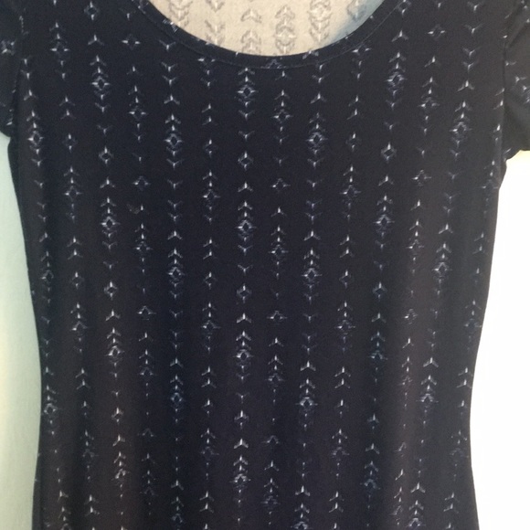 Navy blue mini dress with pattern - Picture 3 of 4